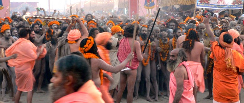 Procession of Naga Babas at the Kumbh