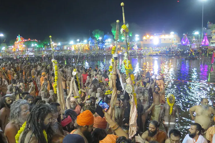 Naga Babas of Juna Akhara at second shahi snan, Ujjain 2016